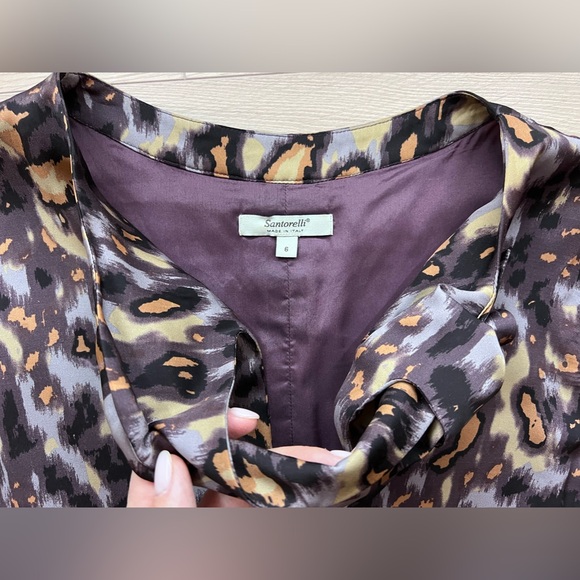 Santorelli animal print halter top - Picture 4 of 13